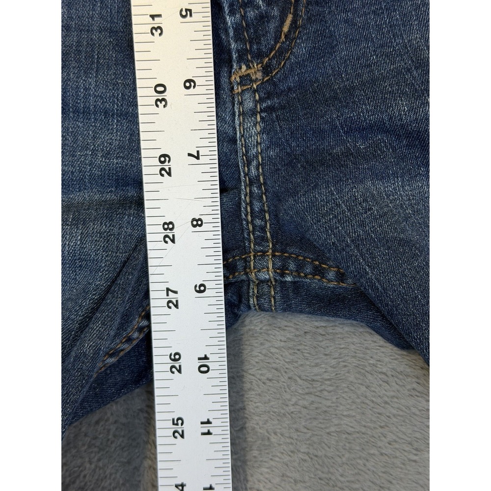 Silver Jeans Womens 30 Blue Dark Wash Distrese Denim Sam Boyfriend Mid Rise - Picture 4 of 9